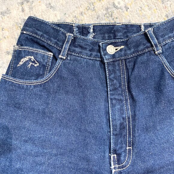 VTG 70s 80s Dark Wash Jordache Denim jeans 24 x 30 High Waisted Slim Fit Tapered - Picture 4 of 8